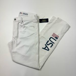 NEW! Women’s Polo Ralph Lauren 2020 Team USA Olympics Denim Jeans Size 8 W/Tags